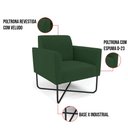 Ver imagem 6 de Kit 2 Poltronas Base X Industrial Preto Marisa Veludo Verde D03 - D'Rossi