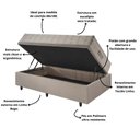 Ver imagem 5 de Base Box Baú 88x188 Linho com Colchão Airtech Ortobom Molas Ensacadas