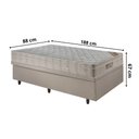 Ver imagem 2 de Base Box Baú 88x188 Linho com Colchão Airtech Ortobom Molas Ensacadas