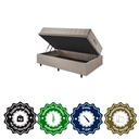 Ver imagem 6 de Base Box Baú 88x188 Linho com Colchão Airtech Ortobom Molas Ensacadas