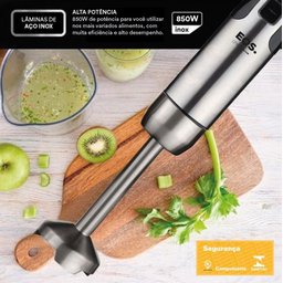Mixer Eos 3 em 1 12 Velocidades 850w Inox e Preto Emx03 220v - 3