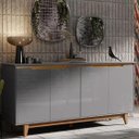 Ver imagem 1 de Buffet 4 Portas Flow Cinza