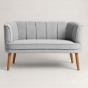 Ver imagem 1 de Sofá Namoradeira Confortável para Sala de Estar Tecido Veludo Luxo