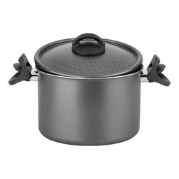 Espagueteira Antiaderente Ø22cm Grafite 5,3l com Trava - 1
