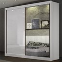 Ver imagem 1 de Guarda Roupa Solteiro Espelho 2 Portas Milano - Arbo Design