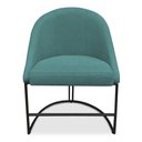Ver imagem 6 de Kit 02 Cadeiras Poltrona de Jantar Bela Suede Azul Turquesa Base Metálica Industrial Preto