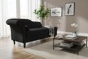 Ver imagem 1 de Recamier Decorativo Divã Styllus Lado Direito Suede Preto