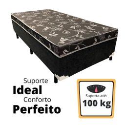 Cama Box Solteiro Conjugado Ortopédico Sleep Black 88x188x53 - 3