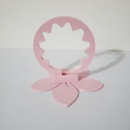 Prendedores de Cortina "flor" Rosa (kit com 2 Unidades) - 4