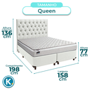 Ver imagem 3 de Kit Cabeceira + Cama Box + Colchão Queen Molas Ensacadas Hanover Inducol