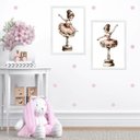 Ver imagem 1 de Kit 2 Quadros Quarto Menina Bailarina Caixinha Música 33x24cm - com Vidro:madeira Preta