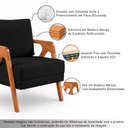 Ver imagem 4 de Poltrona Sala de Estar Maya Luxo Suede Preto M3 - Monari Design