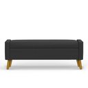 Ver imagem 1 de Recamier Bau Londres 1,40m Suede Preto - Clique Decor