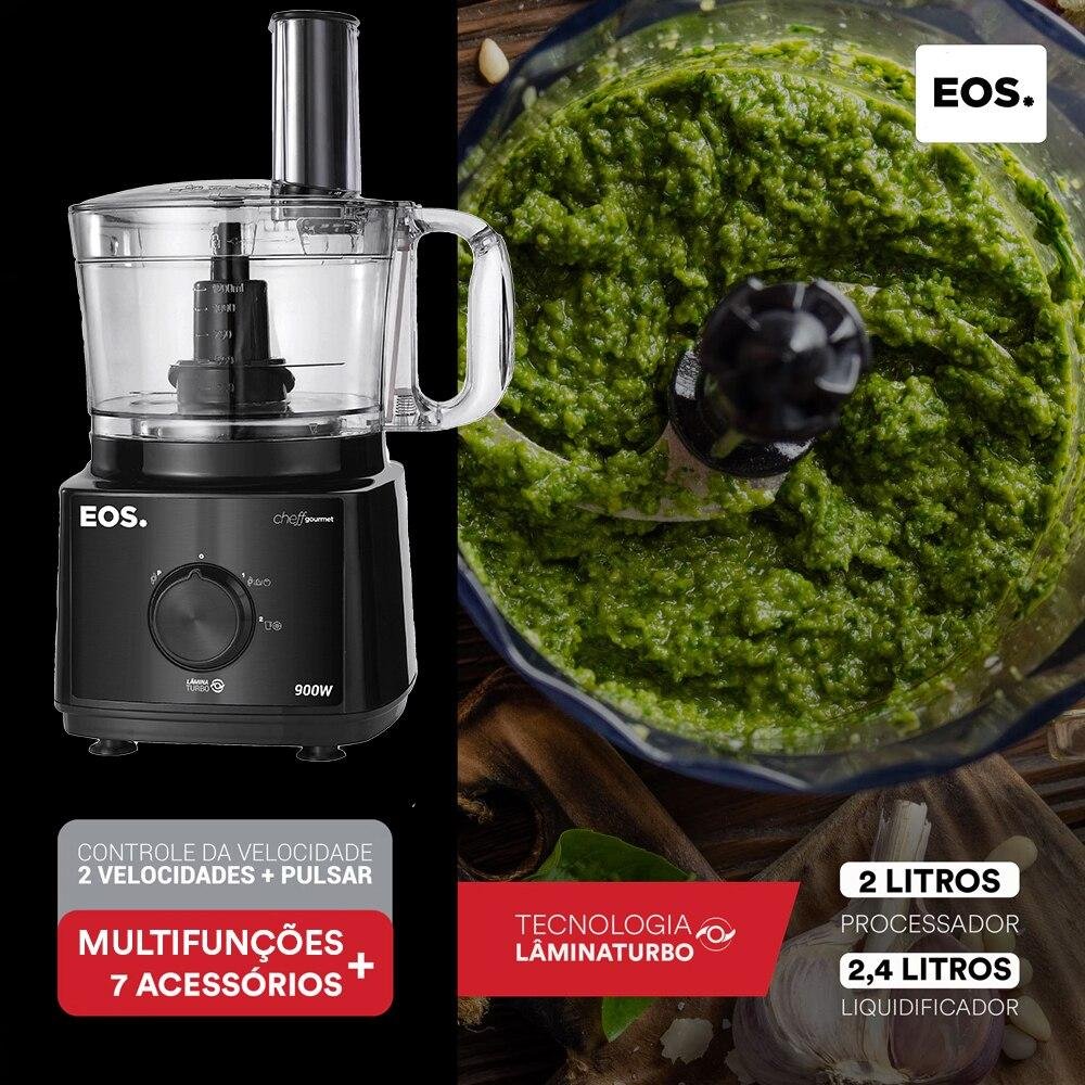 Processador de Alimentos Eos Multipro 7 em 1 900w Inox All Black Eps01p 220v - 6