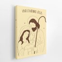 Ver imagem 2 de Quadro Viva o Menino Jesus Cristo Desenho Canvas 100x70cm