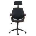 Ver imagem 3 de Cadeira de Escritório Giratória Office Iara Courino Preto - Sallar Home