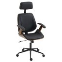 Ver imagem 1 de Cadeira de Escritório Giratória Office Iara Courino Preto - Sallar Home