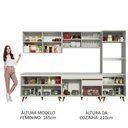 Ver imagem 5 de Cozinha Completa Madesa Reims 310001 com Armário e Balcão Branco Cor:Branco