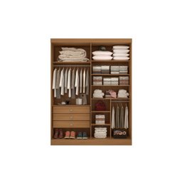 Guarda Roupa Solteiro 4 Portas 3 Gavetas Da Vinci Plus D'Doro Cinamomo - 2