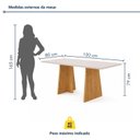 Ver imagem 3 de Conjunto Sala de Jantar 4 Lugares Retangular Tampo MDF 120x80cm Mesa Lyra e Cadeiras Carol