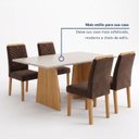 Ver mais imagens de Conjunto Sala de Jantar 4 Lugares Retangular Tampo MDF 120x80cm Mesa Lyra e Cadeiras Carol
