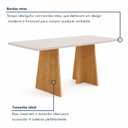 Ver imagem 4 de Conjunto Sala de Jantar 4 Lugares Retangular Tampo MDF 120x80cm Mesa Lyra e Cadeiras Carol