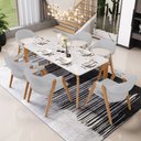 Ver imagem 2 de Kit 02 Cadeiras de Jantar e Estar Living Estofada Nadja L02 Linho Cinza - Lyam Decor