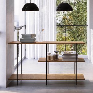 Aparador Industrial Tube - Carvalho/Preto