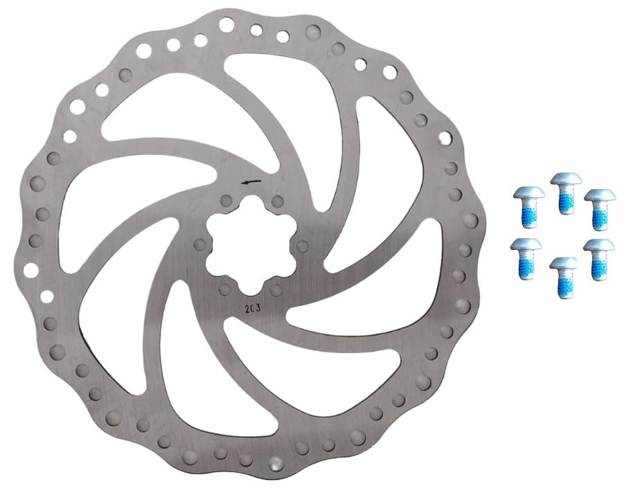 Par Disco Freio Rotor para Bike 203mm Alumínio 6 Parafusos - 4