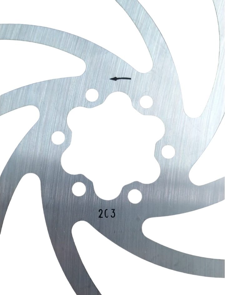 Par Disco Freio Rotor para Bike 203mm Alumínio 6 Parafusos - 5