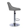 Banqueta Milano Carmel Estofada Giratória c/ Regulagem - Cinza - 2