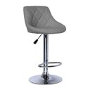 Ver imagem 1 de Banqueta Milano Carmel Estofada Giratória c/ Regulagem - Cinza