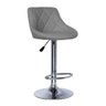 Banqueta Milano Carmel Estofada Giratória c/ Regulagem - Cinza - 1