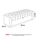 Ver imagem 4 de Cabeceira e Calçadeira Báu Solteiro Atena 90cm Capitonê Sintético Preto - Desk Design