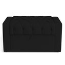 Ver mais imagens de Cabeceira e Calçadeira Báu Solteiro Atena 90cm Capitonê Sintético Preto - Desk Design
