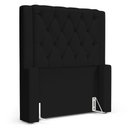 Ver imagem 7 de Cabeceira e Calçadeira Báu Solteiro Atena 90cm Capitonê Sintético Preto - Desk Design