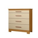 Ver imagem 2 de Cômoda para Quarto 4 Gavetas 90,4cm com Organizador de Jóias Dakota Marrom/Carvalho Americano/Off White