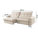 Ver imagem 5 de Sofá Vega 02 Módulos de 90cm Br 25cm Meu Sofá Online A294 Linho Creme