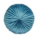 Ver imagem 2 de 2 Almofadas Redondas Rendy em Veludo 40 Cm Cor:azul Turquesa e Cinza