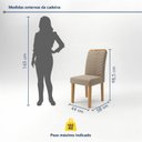 Ver imagem 4 de Conjunto de Mesa de Jantar 6 Lugares 160x80cm com Vidro MDF Cinamomo e Off White