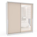 Ver imagem 3 de Guarda Roupa Casal com 2 Portas de Correr 2 Gavetas e Espelho 240849 Linha Porto Politorno Móveis