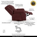 Ver imagem 5 de Poltrona do Papai Reclinável Sala de Cinema Barcelona Glider Manual Giratória Usb Veludo Vinho