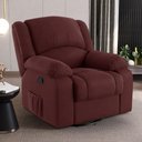 Ver imagem 6 de Poltrona do Papai Reclinável Sala de Cinema Barcelona Glider Manual Giratória Usb Veludo Vinho