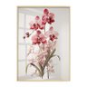 Quadro Decorativo Vidro Grande Flor Orquídea Rosa Plantas Natureza com Moldura - 1