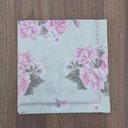 Ver imagem 2 de Kit Guardanapo Floral Rosa e Bege 06 Peças