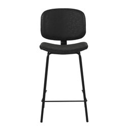 Kit 2 Banquetas Altas Barueri Rivatti Preta Base Aço - 3