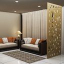 Ver imagem 1 de Painel Vazado Divisória Mdf Santorini Crú - 0,90x2,40m