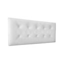 Ver imagem 1 de Cabeceira Botonê Almofadada para Cama Luxo Clean Corino Rbl:casal Painel/branco