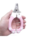 Ver imagem 4 de Alicate para Cortar Unha Cães e Gatos com Mola Inox Pet Ninho Alicate para Cães e Gatos Rosa