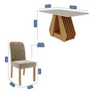 Ver imagem 3 de Conjunto Sala de Jantar Ágata Tampo em Mdf e Vidro com 4 Cadeiras Paola Cimol
